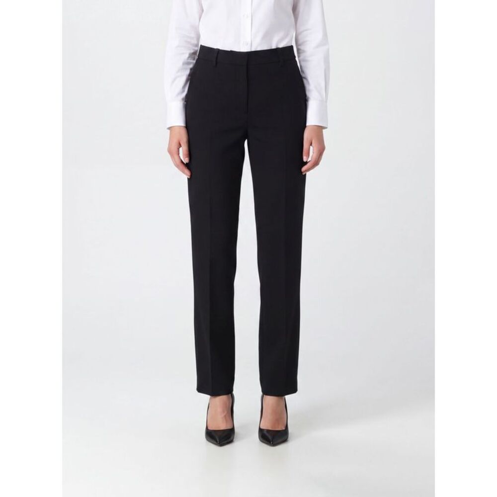 Lanvin Women Lanvin Mid-Rise Slim Fit Skinny Pure Wool Trousers With Belt Loops